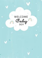 geboorte zoon welcome baby boy regenboog